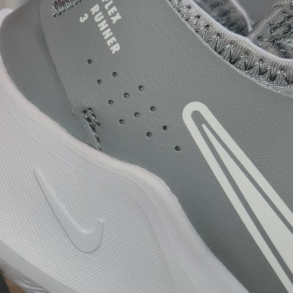 Nike Flex Runner 3 Grey/White FN1294-001. Size 6 Youth and Women's 7.5 or 8. - Picture 11 of 14